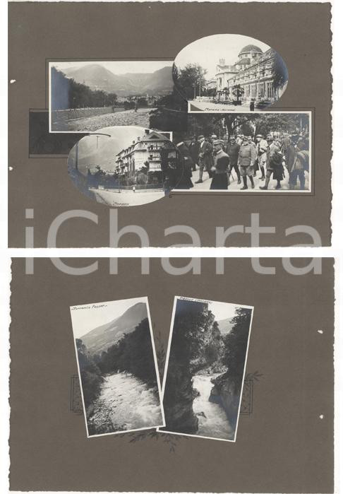 Fotografia d epoca originale 1919 MERANO Gita Nazionale TOURING CLUB / Torrente PASSER Collage 6 foto 1
