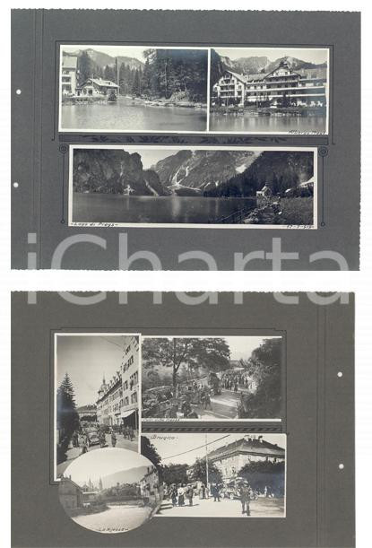 Fotografia d epoca originale 1919 LAGO DI PRAGS / BRUNICO / RIENZA Gita Nazionale TOURING CLUB Collage 7 foto 1