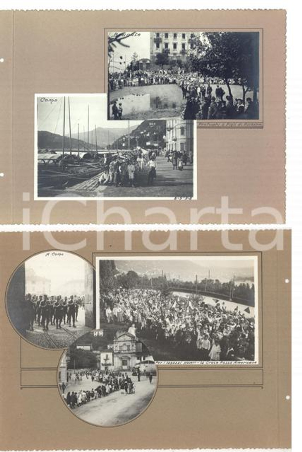1918 COMO - BRUNATE Gita per profughi e bambini poveri - Croce Rossa USA *5 foto
