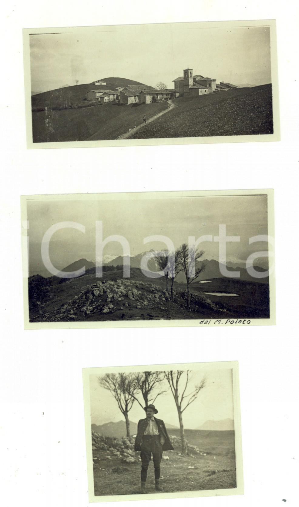 Fotografia d epoca originale 1918 MONTE POIETO Vedute con paese / Architetto Carlo MORANI Lotto 3 foto 1