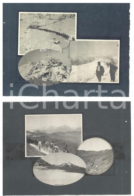 Fotografia d epoca originale 1919 MONTE PALANZONE / GRIGNE / MONTE MASSONE Gruppo studentesco in gita 6 foto 1