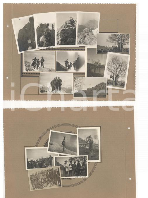 Fotografia d epoca originale 1919 GRIGNE /Torrioni MAGNAGHI Turismo scolastico  Gruppo ALPES Collage 16 foto 1