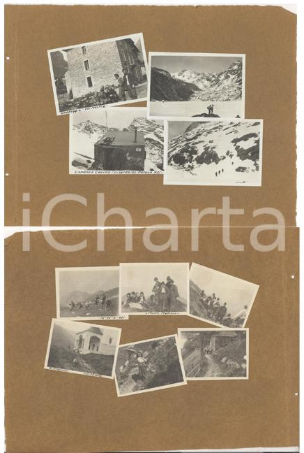 Fotografia d epoca originale 1921 MONTE MASSONE / Capanna CECILIA Turismo scolastico  Gita Collage 10 foto 1