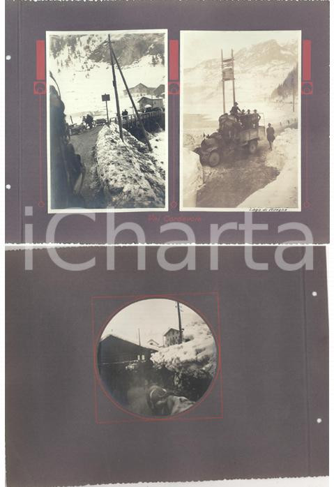 Fotografia d epoca originale 1916 CAPRILE / ALLEGHE Studenti TOURING in viaggio per visita al fronte 3 foto 1