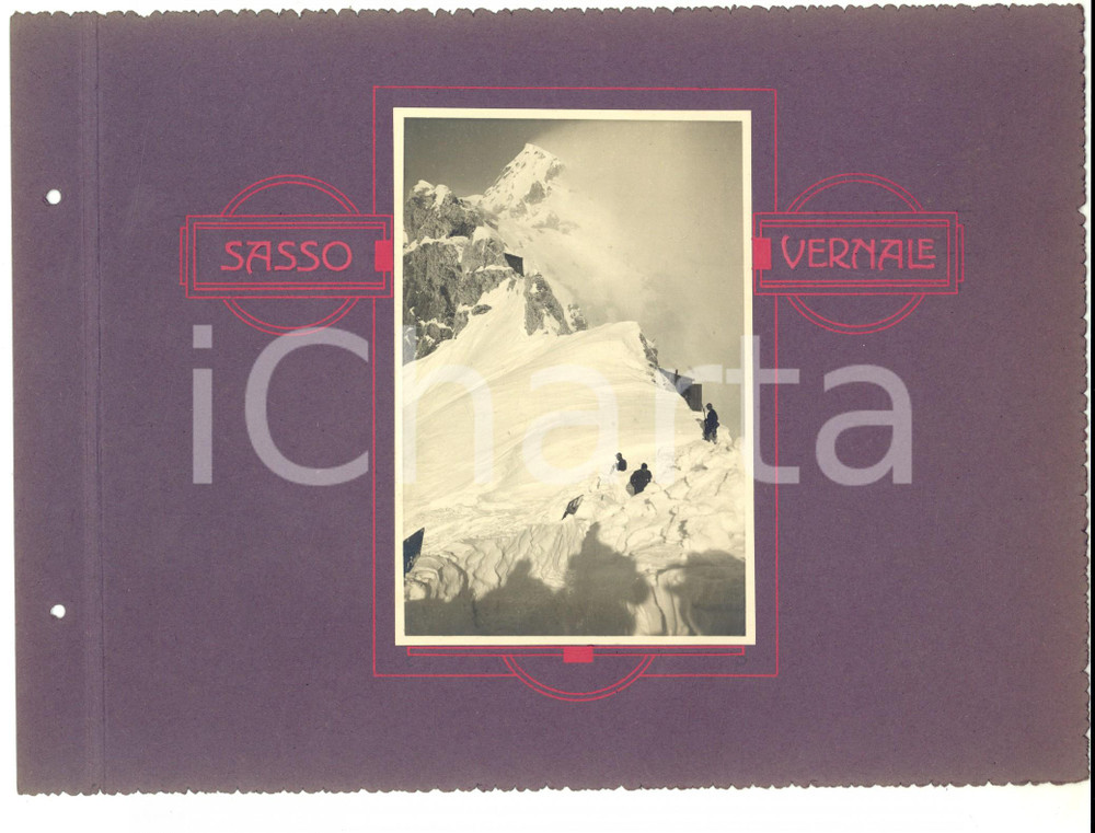 Fotografia d epoca originale 1916 WW1 SASSO VERNALE Soldati italiani nelle trincee innevate Foto RARA 1