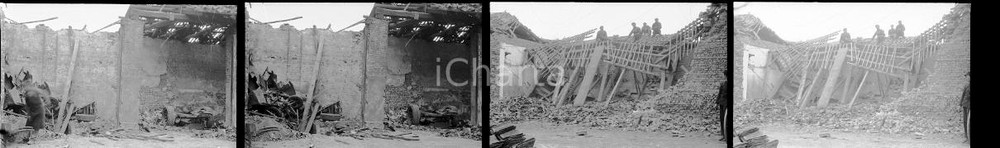 Fotografia d epoca originale 29 MARZO 1944 RSI TORINO WW2 Anonima Metalli bombardamento 2 4 NEGATIVI 35mm 1