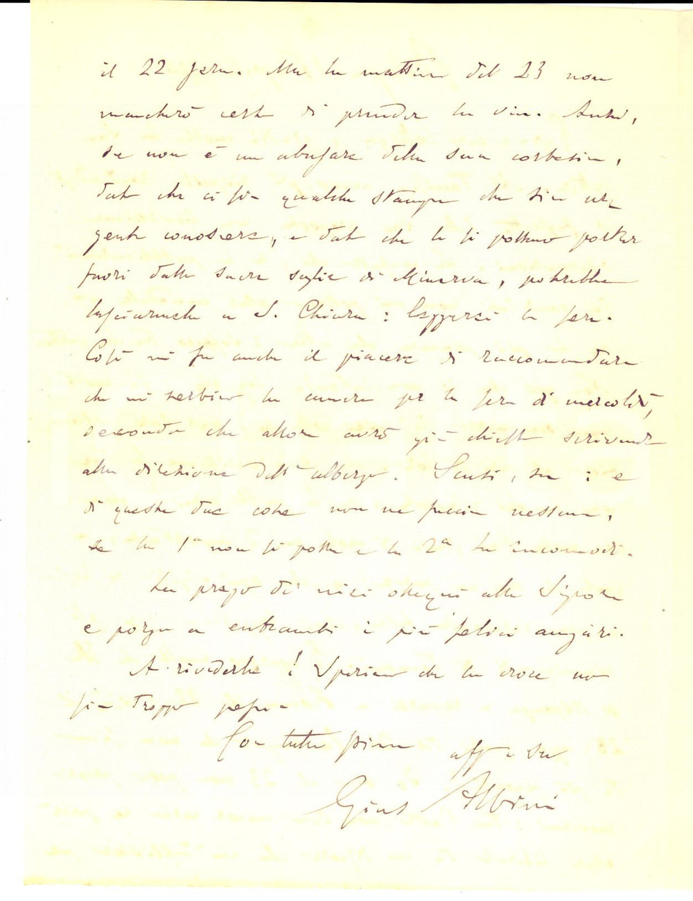 Autografo originale 1924 BOLOGNA Qui soffoco tra le carte  Lettera autografa Giuseppe ALBINI 1