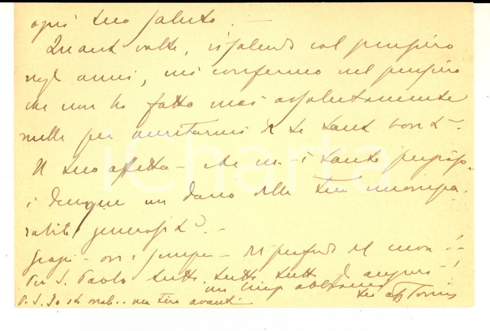 Autografo originale 1944 PACENGO VR Antonio ALBERTI  a un amico di vecchia data Autografo 1