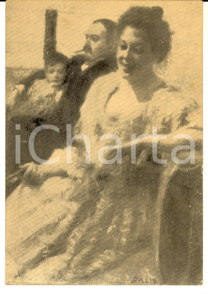 Cartolina originale da collezione 1940 ca ARTE Giacomo BALLA  Famiglia CARELLI  Cartolina postale FG NV 1