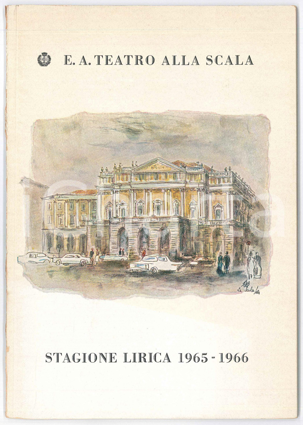 Materiale pubblicitario d’epoca 1965 MILANO Teatro alla Scala  Gershwiana  Programma di sala ILLUSTRATO 1