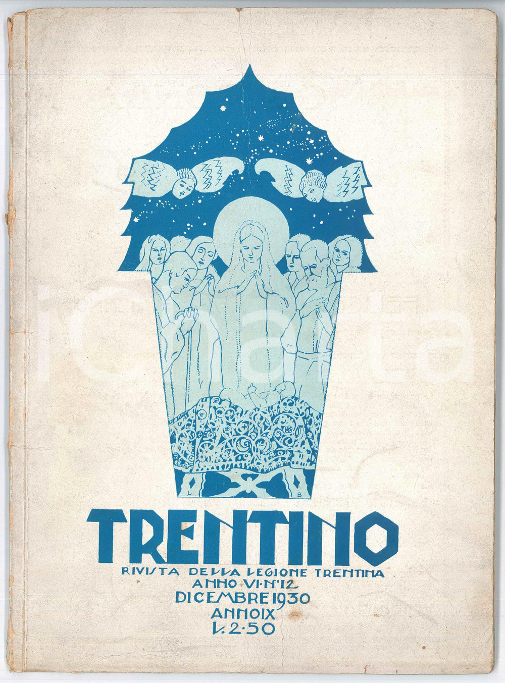 Giornale, rivista storica Dicembre 1930 TRENTINO Presepe gardenese  Flora trentina Rivista Anno VI nÂ°12 1