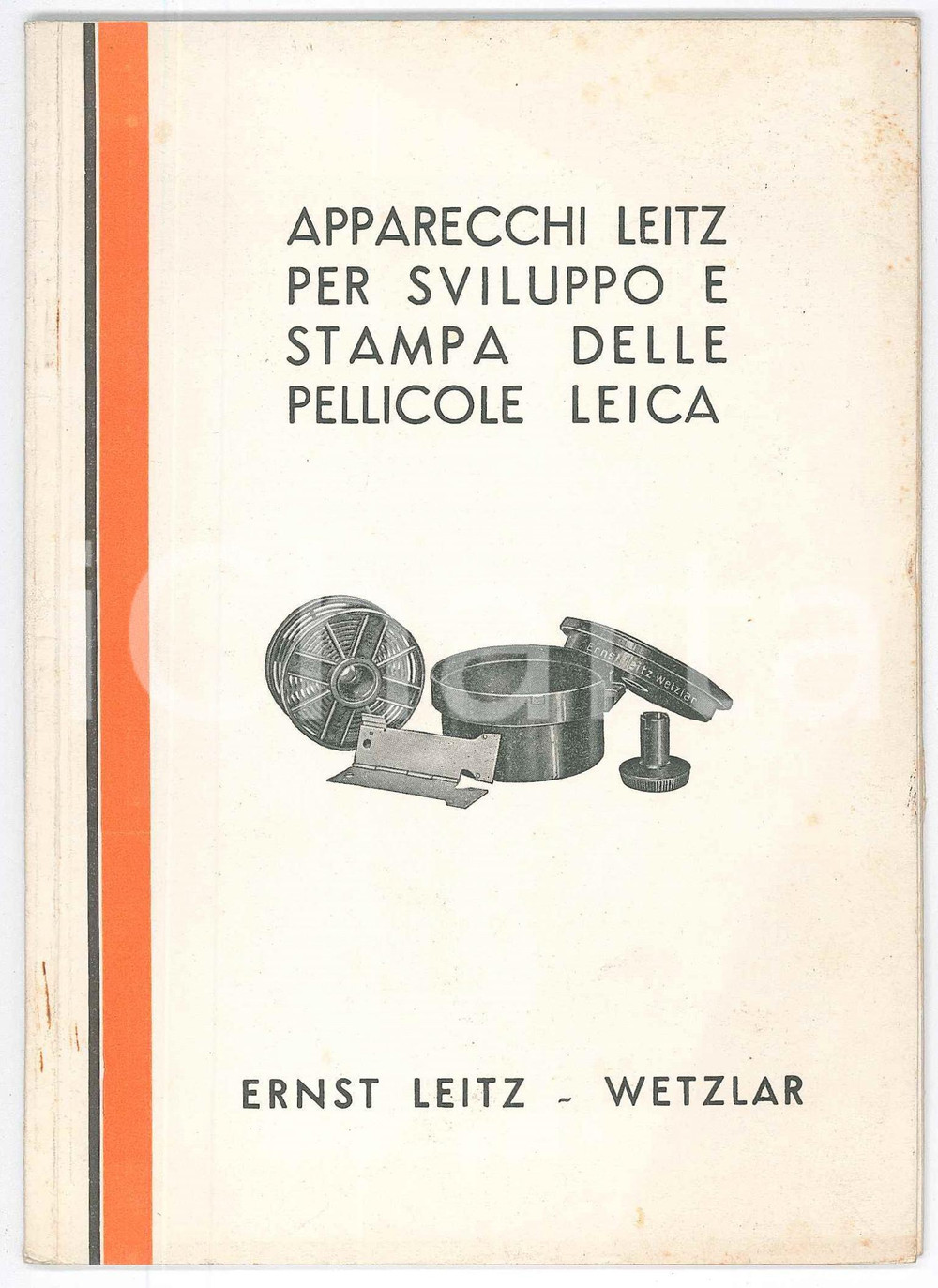 Libro, pubblicazione d epoca 1938 WETZLAR Ernst LEITZ Apparecchi per sviluppo pellicole LEICA  Pubblicazione 1