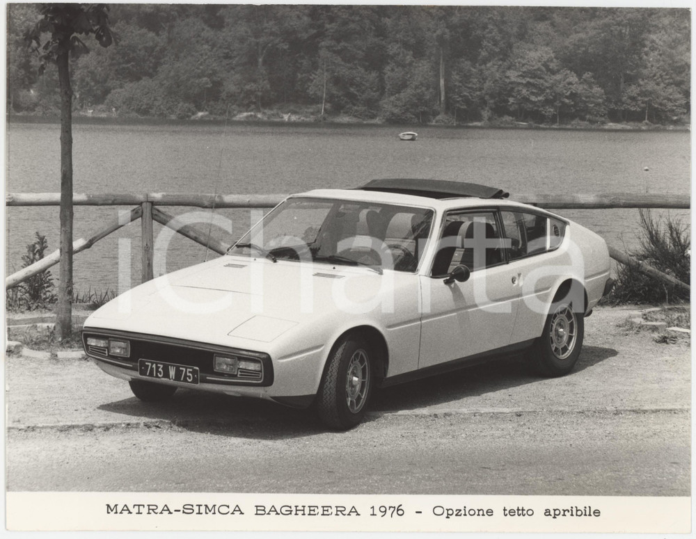 Fotografia d epoca originale 1976 Automobile MATRA SIMCA BAGHEERA  Tetto apribile 2 Foto PUBBLICITARIA 1