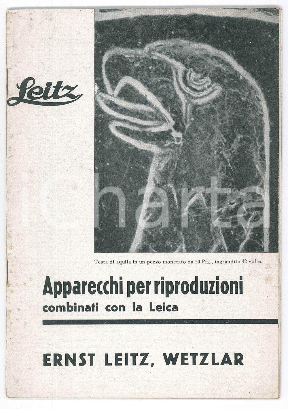 Libro, pubblicazione d epoca 1935 WETZLAR Ernst LEITZ Apparecchi per riproduzioni con la LEICA ILLUSTRATO 1
