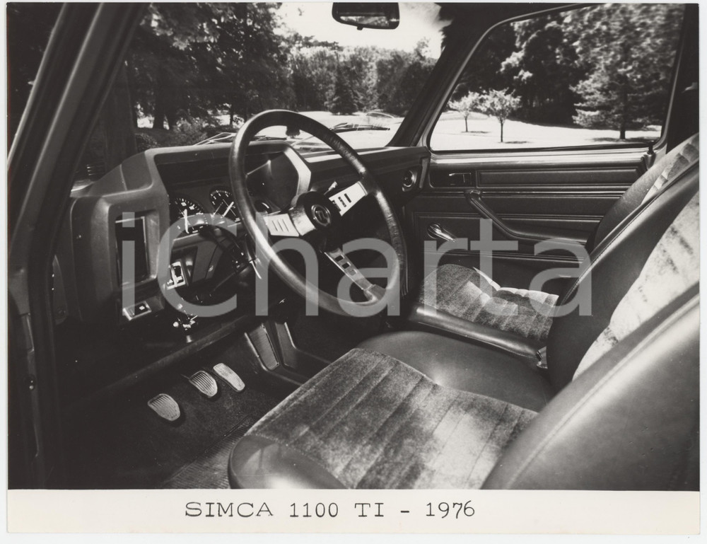 Fotografia d epoca originale 1976 Automobile SYMCA 1100 TI  Interni  Foto PUBBLICITARIA 24x18 cm 1