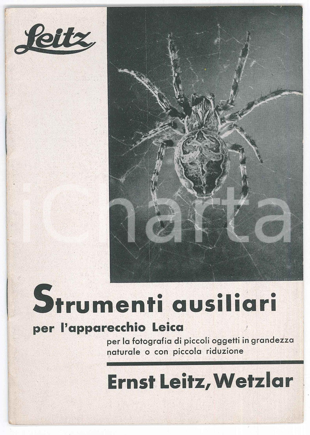 Libro, pubblicazione d epoca 1935 WETZLAR Ernst LEITZ Strumenti ausiliari per l apparecchio LEICA ILLUSTRATO 1