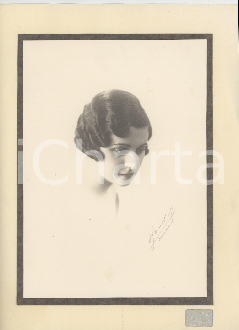 Fotografia d epoca originale 1930 ca CASABLANCA Ritratto di donna  Foto Georges SAMISSOFF 16x23 cm 1