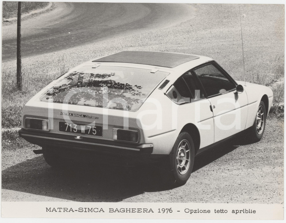 Fotografia d epoca originale 1976 Automobile MATRA SIMCA BAGHEERA  Tetto apribile Foto PUBBLICITARIA 1