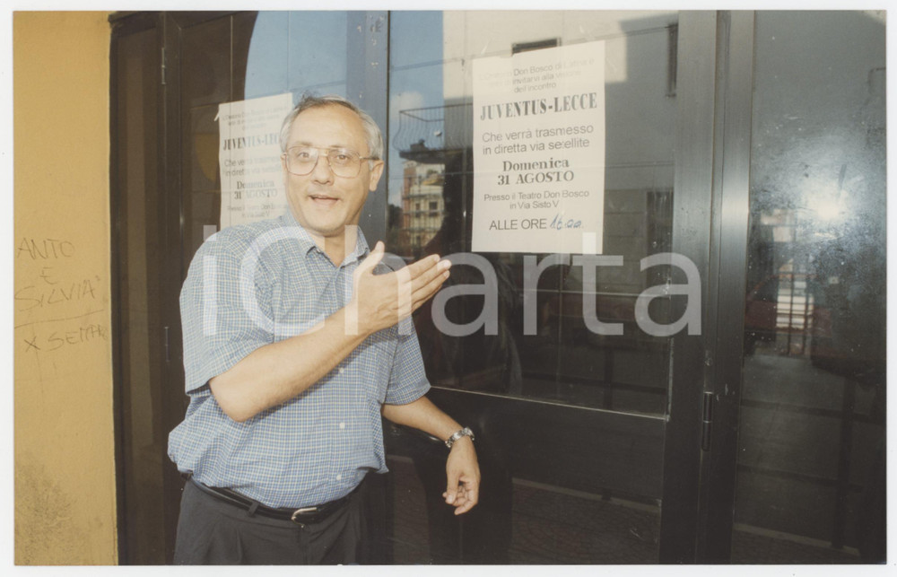 Fotografia d epoca originale 1997 LATINA  Don Felice TERRIACA al Teatro Don Bosco  Foto 20x12 cm 1 1