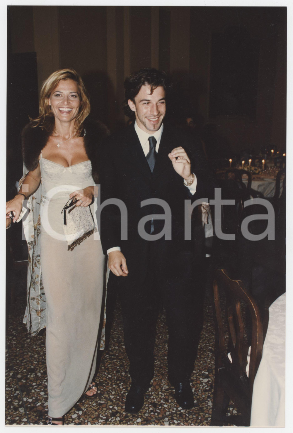 Fotografia d epoca originale 1995 COSTUME Simona VENTURA e Alessandro DEL PIERO  Cena di gala  Foto 5 1