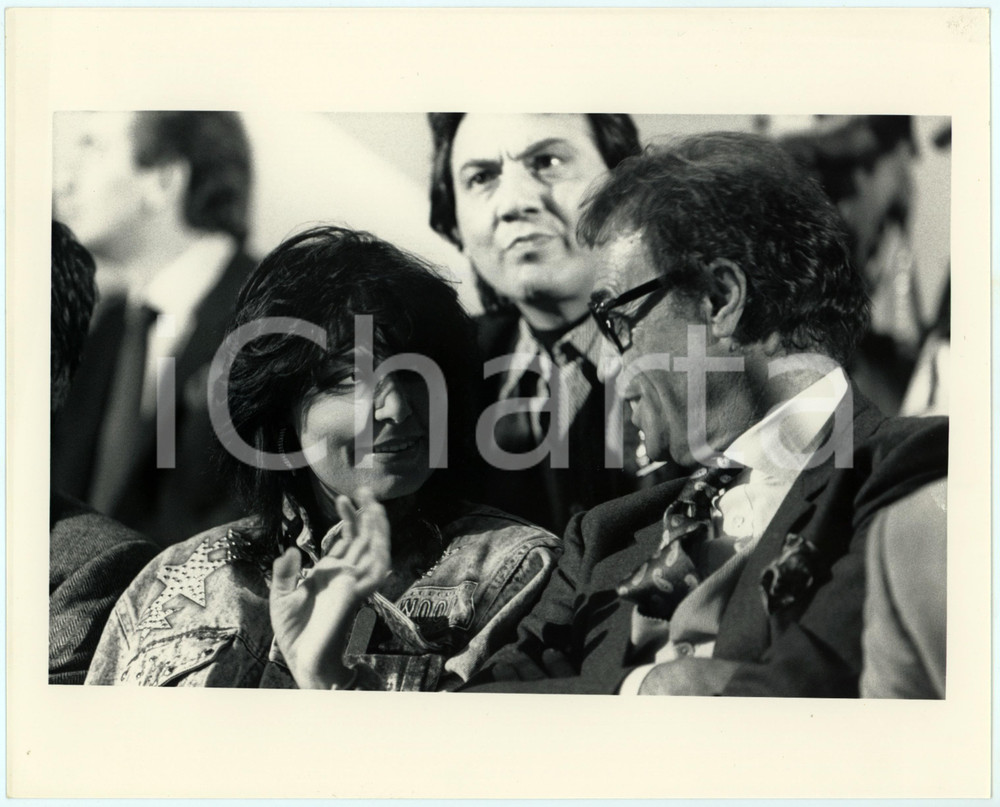 Fotografia d epoca originale 1985 ca ITALIA  MUSICA Loredana BERTÃˆ Franco CALIFANO Tullio DE PISCOPO Foto 1