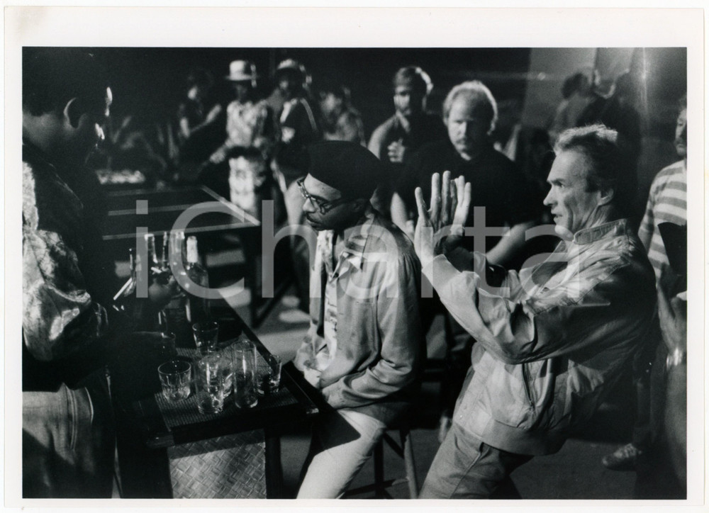 Materiale cinematografico d’epoca 1988 CINEMA Bird  Forest WHITAKER Samuel WRIGHT Clint EASTWOOD sul set  Foto 1