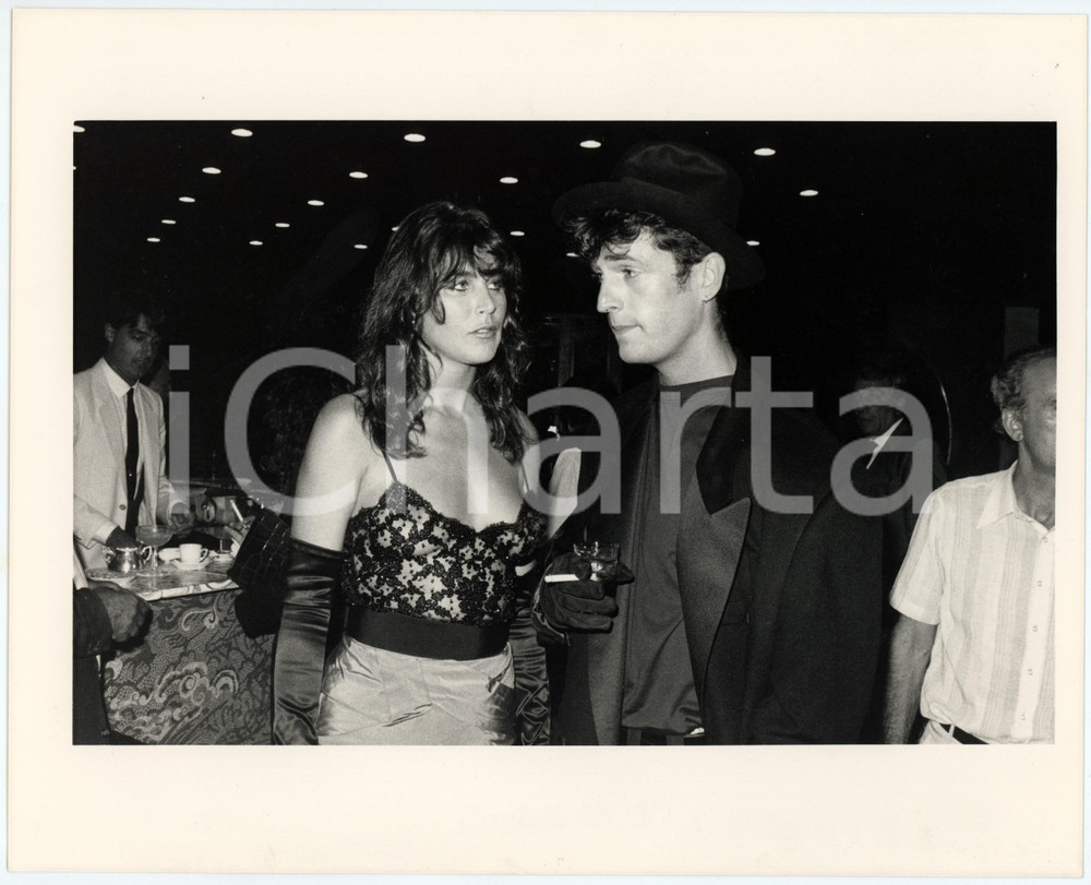 Fotografia d epoca originale 1987 VENEZIA Mostra del Cinema  Rupert EVERETT Annabel BROOKS Foto 25x20 cm 1