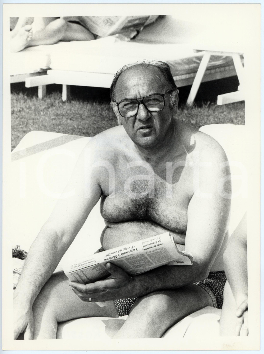 Fotografia d epoca originale 1985 ca ITALIA  COSTUME Giuseppe ROSSINI Dirigente RAI Foto 17x24 cm 1 1