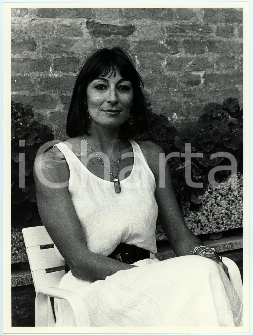 Fotografia d epoca originale 1985 ca VENEZIA  MOSTRA DEL CINEMA Anjelica HUSTON Foto 17x24 1