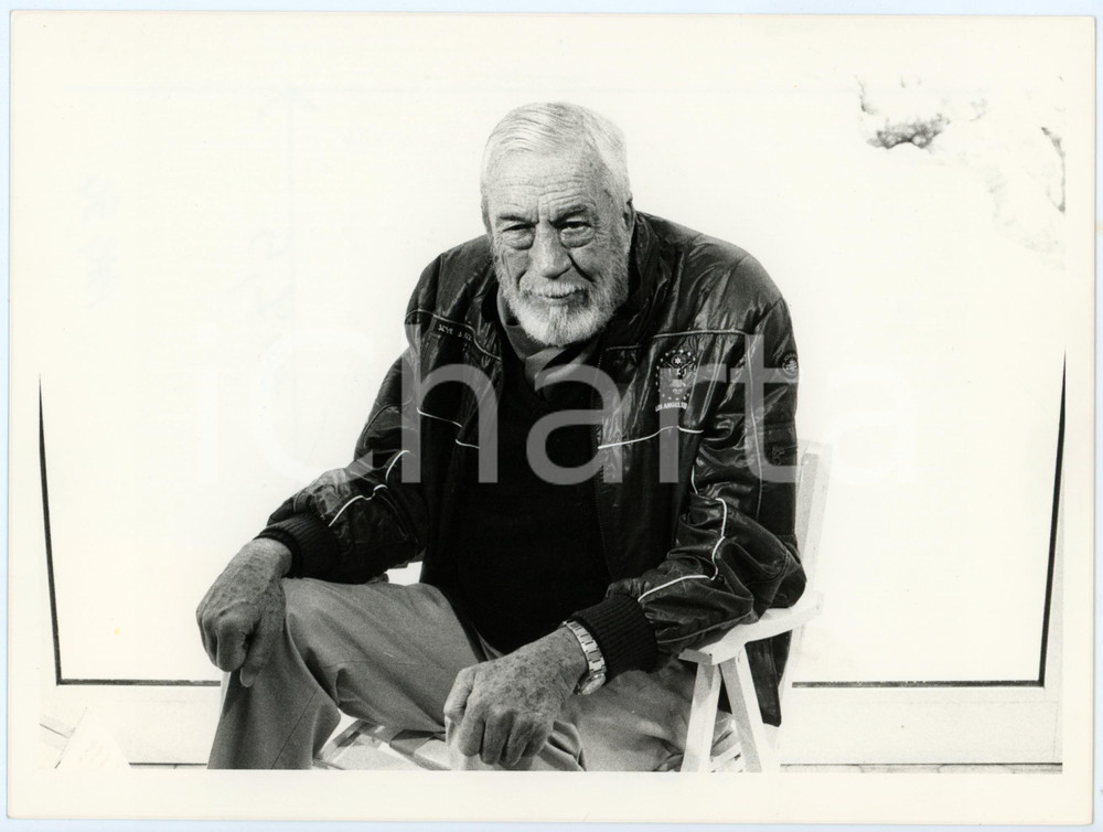Fotografia d epoca originale 1985 ca VENEZIA  MOSTRA DEL CINEMA John HUSTON Ritratto  Foto 18x24 cm 3 1