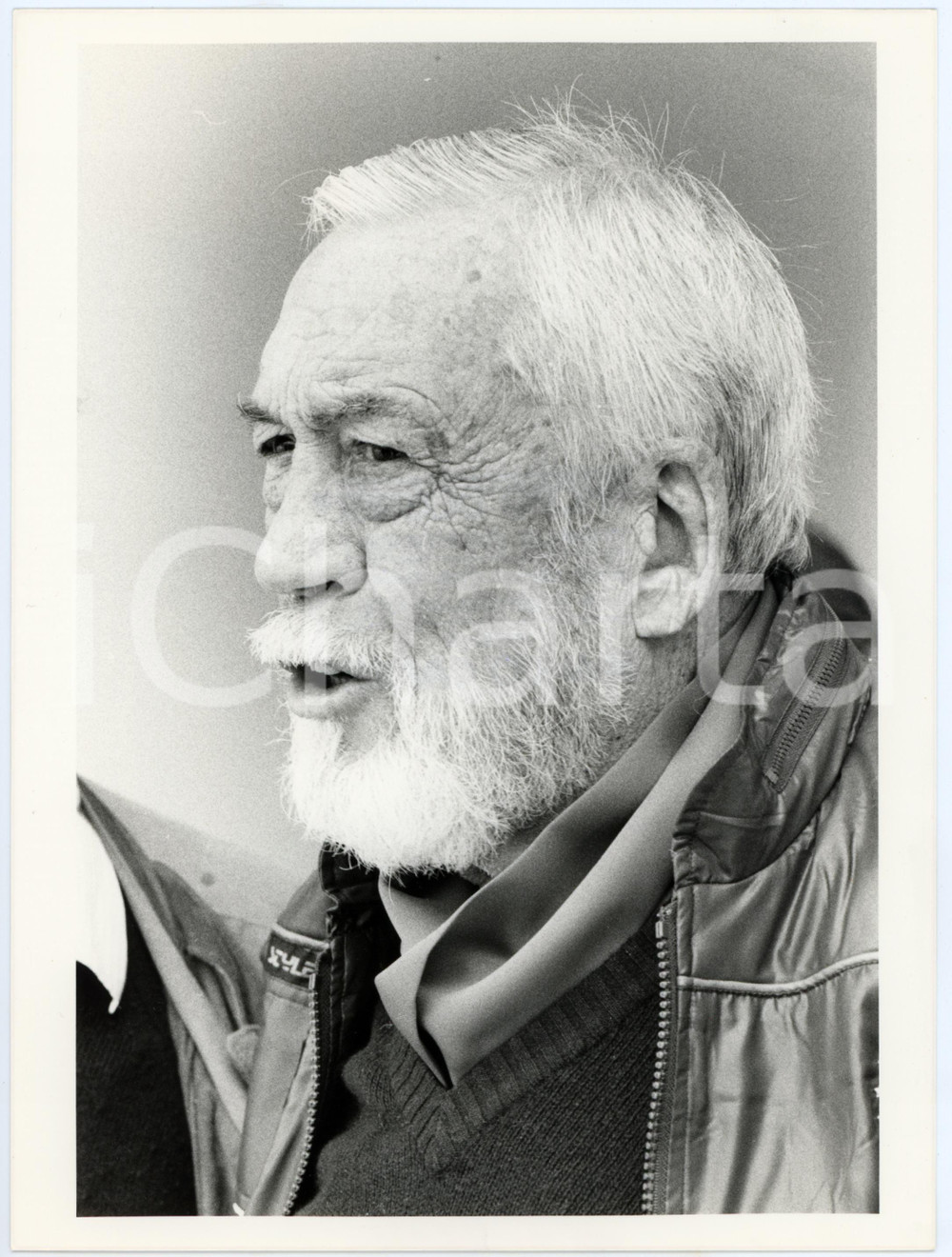 Fotografia d epoca originale 1985 ca VENEZIA  MOSTRA DEL CINEMA John HUSTON Ritratto  Foto 18x24 cm 2 1