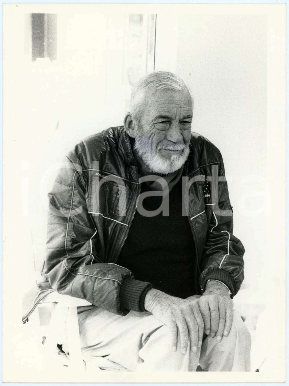 Fotografia d epoca originale 1985 ca VENEZIA  MOSTRA DEL CINEMA John HUSTON Ritratto  Foto 18x24 cm 1 1