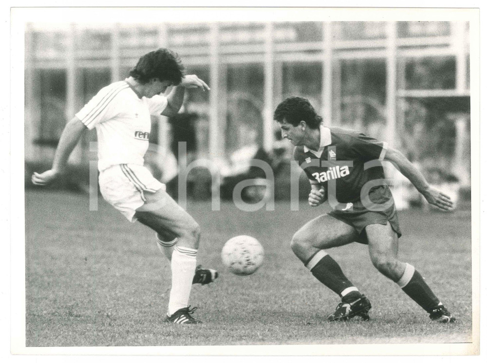 Fotografia d epoca originale 1988 CALCIO Coppa UEFA ROMA  NORIMBERGA 12 Ruggiero RIZZITELLI  Foto 24x18 cm 1