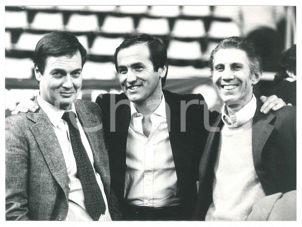 Fotografia d epoca originale 1980 ca ITALIA  TENNIS Bitti BERGAMO Giordano MAIOLI Fausto GARDINI Foto 24x18 1