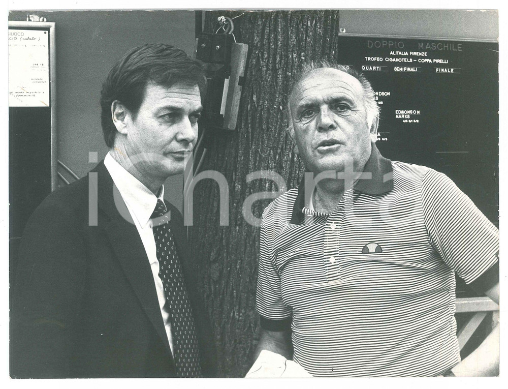 Fotografia d epoca originale 1980 ca TENNIS  TROFEO CIGA HOTELS Bitti BERGAMO Mario BELARDINELLI Foto 24x18 1