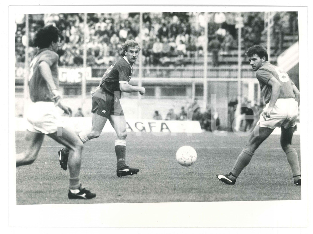 Fotografia d epoca originale 1989 CALCIO ROMA  NAPOLI 11 Giovanni FRANCINI Rudi VOELLER Marco BARONI  Foto 1
