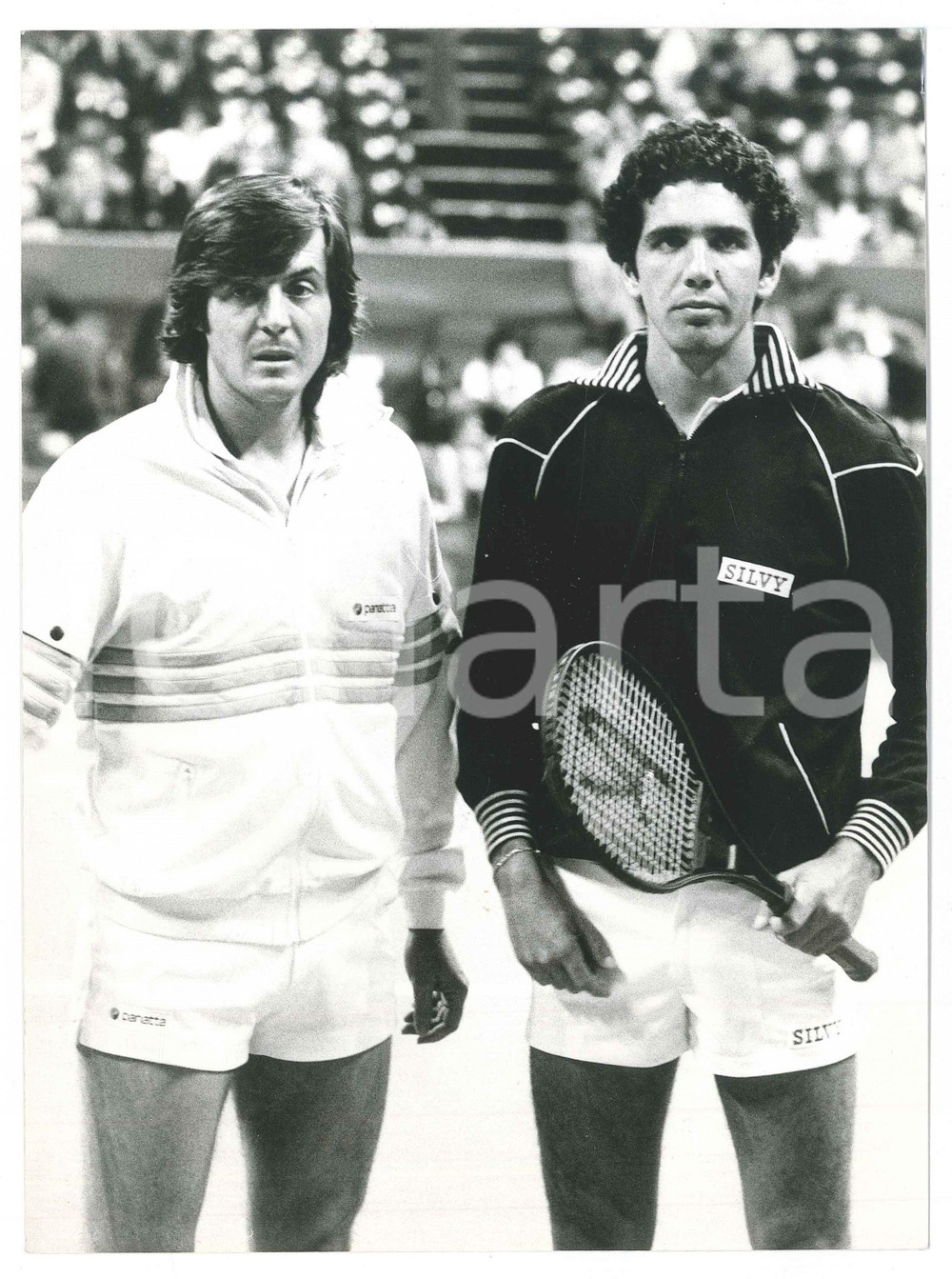 Fotografia d epoca originale 1975 ca TENNIS Adriano PANATTA Andres GOMEZ SANTOS Foto 18x24 cm 1 1