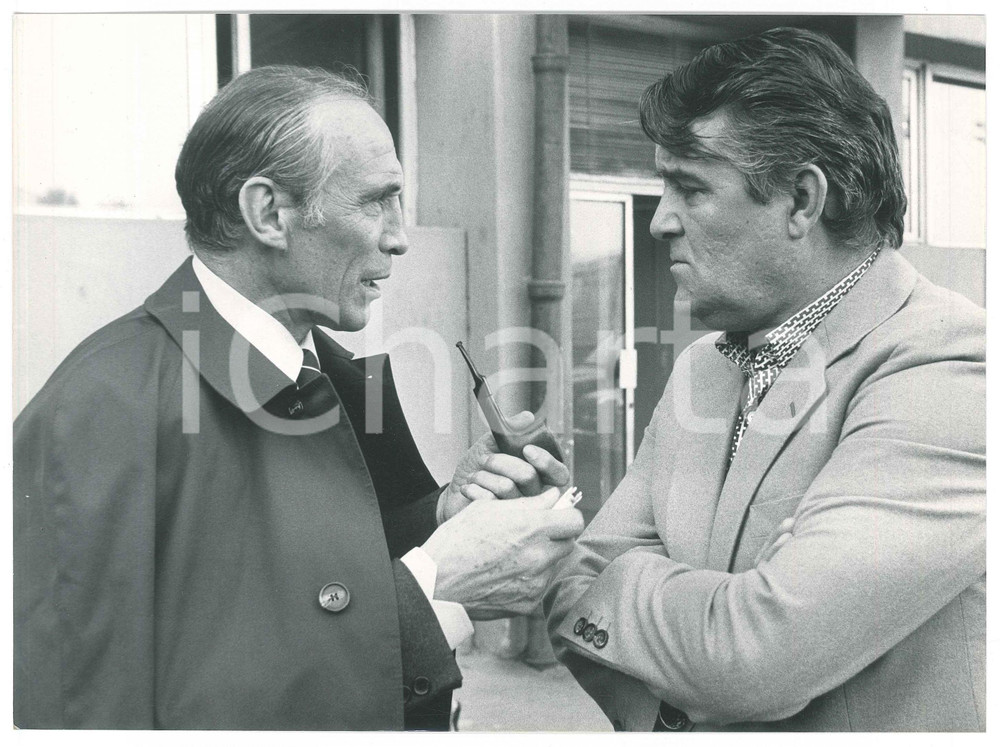 Fotografia d epoca originale 1980 TORINO  CALCIO Enzo BEARZOT Miljan MILJANIC Foto 24x18 cm 1