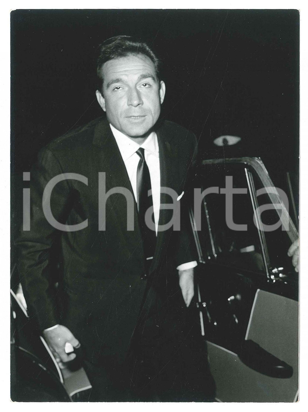 Fotografia d epoca originale 1960 ca TORINO Ugo TOGNAZZI Ritratto dell attore  Foto 13x18 cm 1