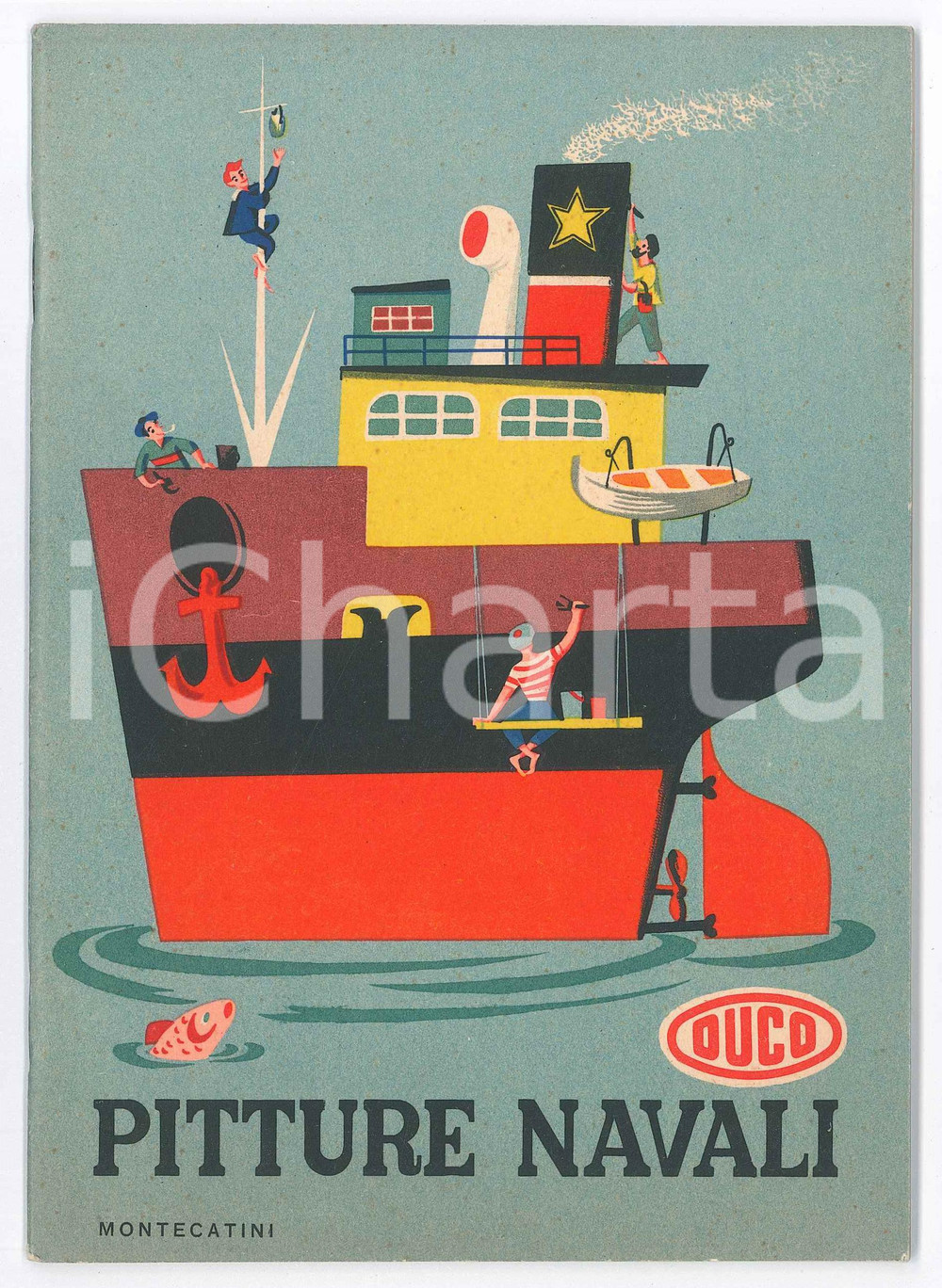 Libro, pubblicazione d epoca 1940 ca SocietÃ  MONTECATINI  Pitture navali OUCO  Pubblicazione 29 pp. 1