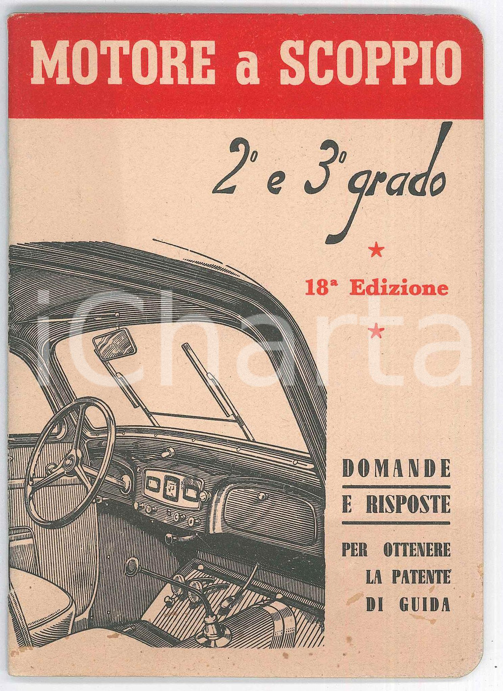 Libro, pubblicazione d epoca 1940 AUTOMOBILISMO Motore a scoppio  18 edizione Manuale patente guida 1