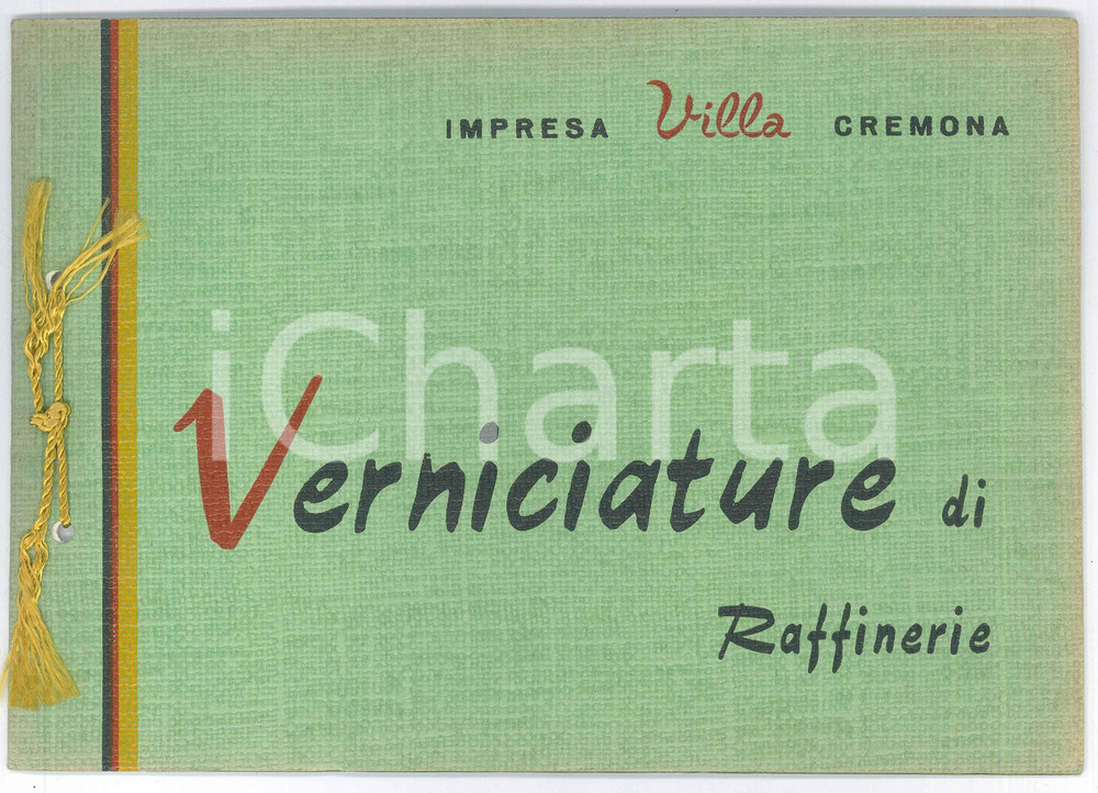 Libro, pubblicazione d epoca 1965 ca CREMONA Impresa VILLA  Verniciature di raffinerie  ILLUSTRATO 1