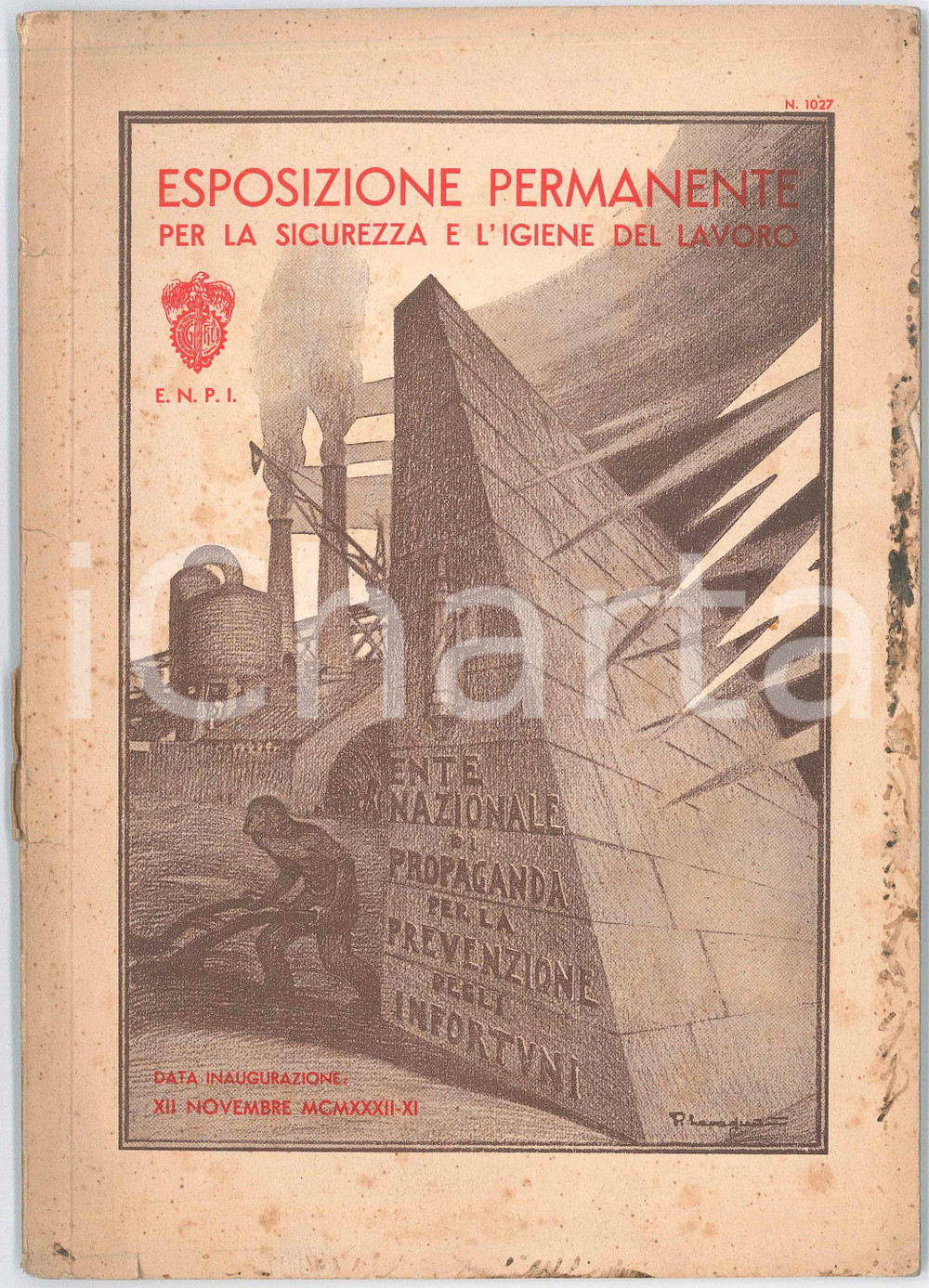 Libro, pubblicazione d epoca 1932 MILANO Esposizione Permanente Sicurezza e Igiene del Lavoro 44 pp. 1