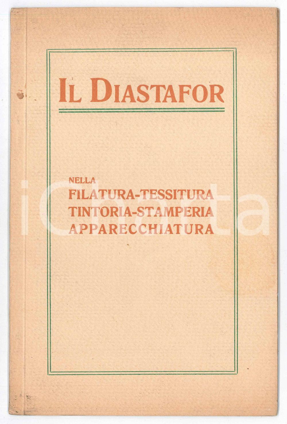 Libro, pubblicazione d epoca 1930 ca DARFO  S. A. LEDOGA Diamalteria Italiana  Il DIASTAFOR 32 pp. 1