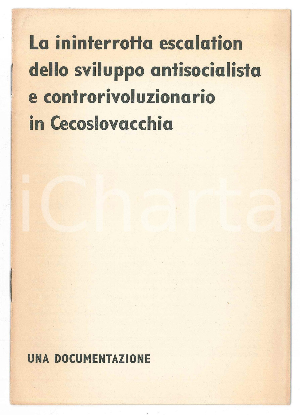 Libro, pubblicazione d epoca 1970 ca KSÄŒ PARTITO COMUNISTA  Sviluppo antisocialista e controrivoluzionario 1
