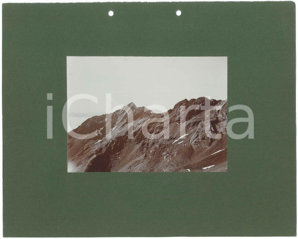 Fotografia d epoca originale 1900 ca ALPI RETICHE Vetta di Ron e CIMA DI VICIMA dalla Cima di Forame  Foto 1