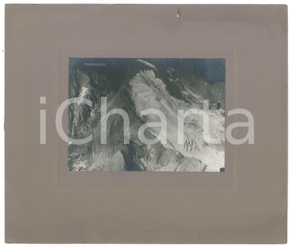 Fotografia d epoca originale 1900 ca ALPI ORIENTALI Marmolada  Regina delle Dolomiti  Foto 15x11 cm 1