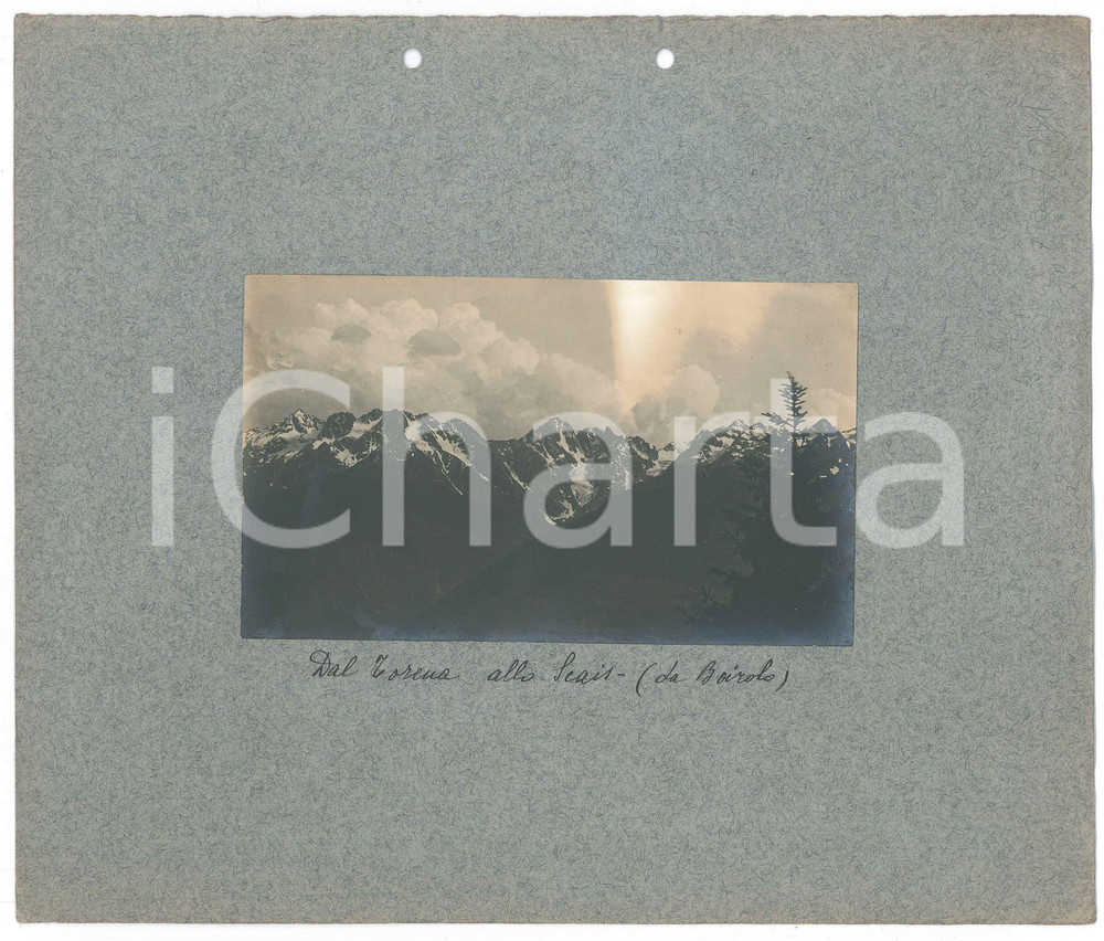 Fotografia d epoca originale 1900 ca BOIROLO Da Monte Torena a Punta Scais  Fotografia 17x10 cm 1