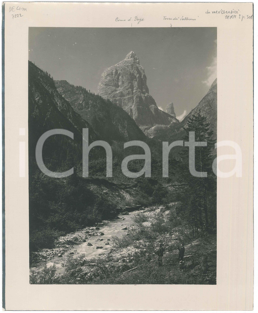 1940 ca CADORE - MARMAROLE Corno del Doge - Torre dei Sabbioni - Foto 24x29 cm