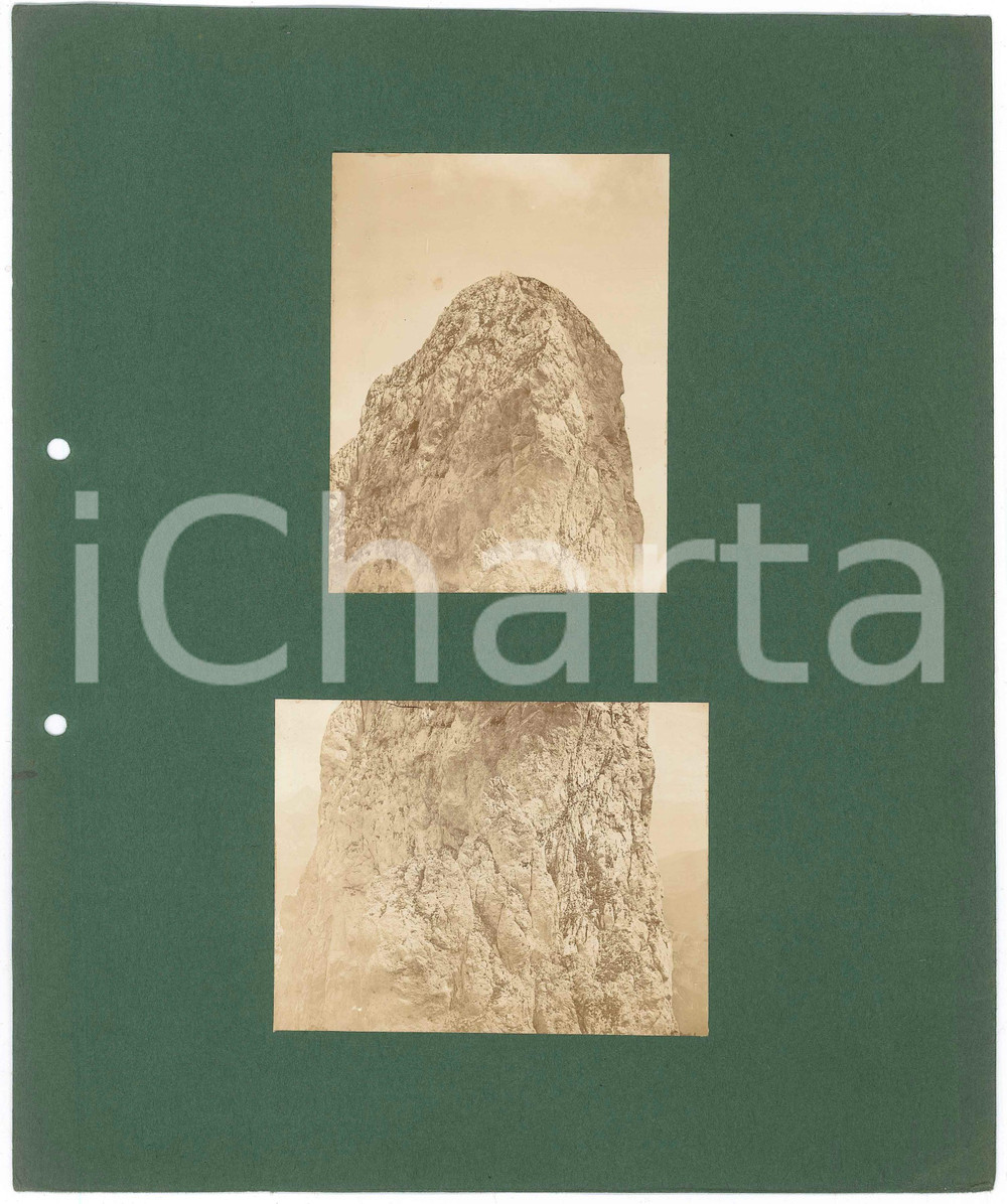 Fotografia d epoca originale 1910 ca PREALPI BERGAMASCHE Cima Tonda  2 fotografie 8x11 cm 1